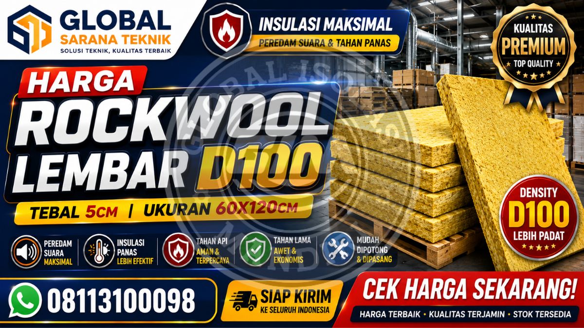Harga Rockwool Lembar D100