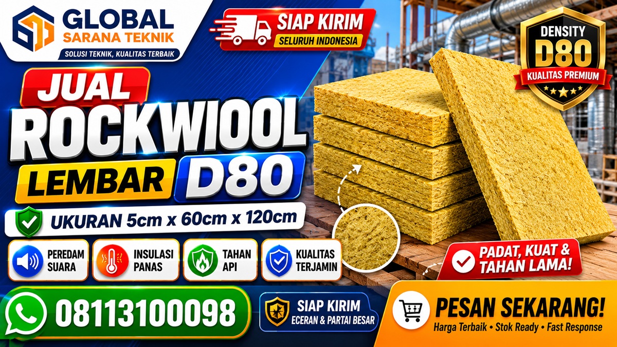 Supplier Rockwool Lembar D80